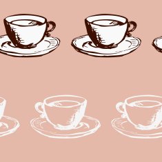 seamless vector pattern with teacups N7
