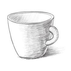 Cup sketch vector illustration N3