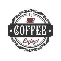 Vector coffee label N21