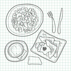 Food Doodle breakfast