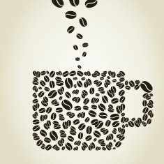 Cup coffee grains