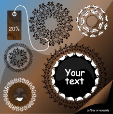 Ð¡offee ornaments set