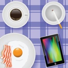 breakfast with eggs and bacon