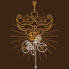 emblem coffee vector Doodle