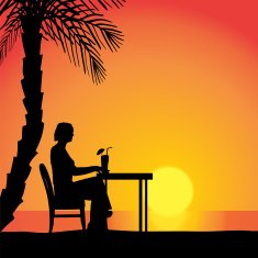 Vector silhouettes of woman N36