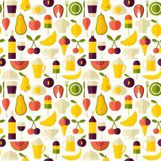 Seamless food background flat style