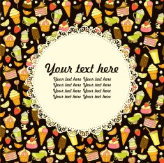 Background with sweets and place for text N3