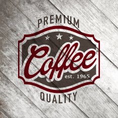 Vintage retro coffee vector labels on the old wood texture N19