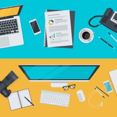 Set of flat design illustration concepts for business