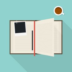 Open Notebook and Coffee Cup N2