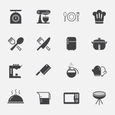 cooking and kitchen tools icon pack