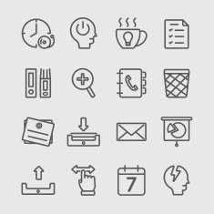 Office working line icon N2