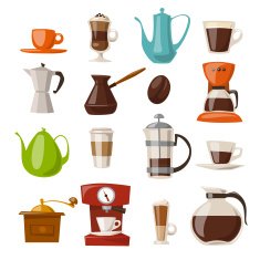 Vector coffee icons N4
