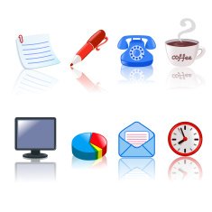 Set of office icons N3