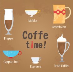 Coffe cups vector illustration