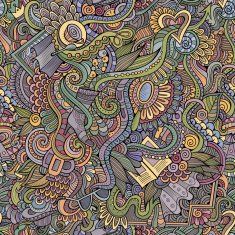 Seamless pattern female fashion things