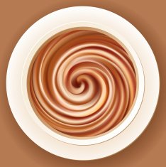 Vector background of mixed cream in a bowl