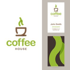 Coffee house logo and business card templates