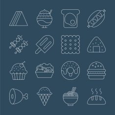 food line icon set N10