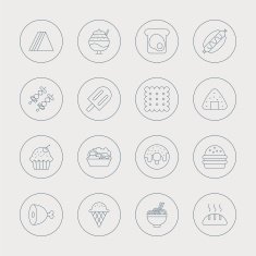 food line icon set N11