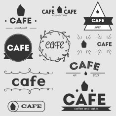 Set of vector vintage logos