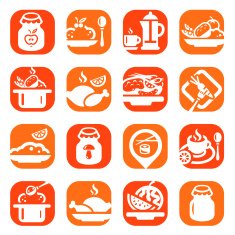 color food vector icons