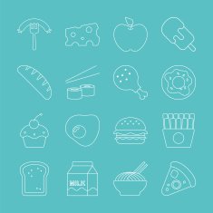 food line icon set N12