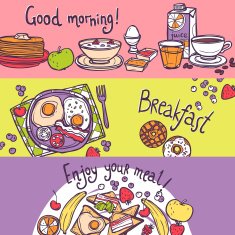 Breakfast banner set N2