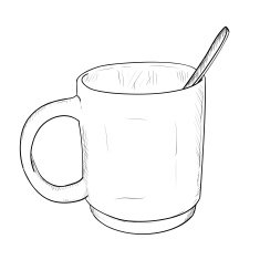 Vector sketch of cup N4