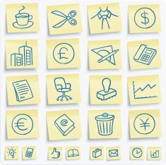 "Postit" office icons