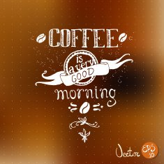 Typographic retro hand drawn composition for decorating the cafe N2