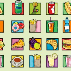 pop art food pattern
