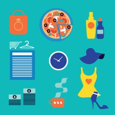 Web shopping vector elements