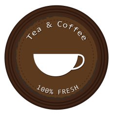 label for the fresh tea and coffee