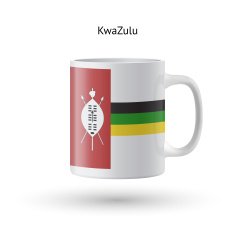 KwaZulu flag souvenir mug on white background