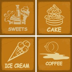 Set of vintage postcards eps10