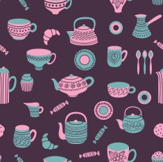 Tea seamless pattern N7