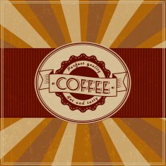 Vintage Card with cofee