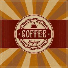 Vintage Grunge Card with cofee
