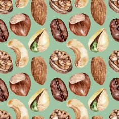 Seamless pattern with nuts N5
