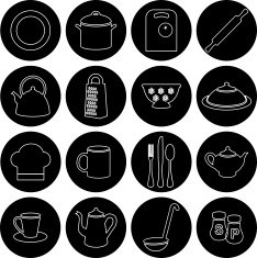 Kitchen flat icons N5