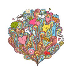 abstract illustration about girl dreams and wishes N3
