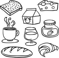 Breakfast collection in black and white N2