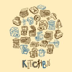 Kitchen equipment sketch
