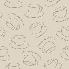 seamless pattern with cups and coffee beans N6