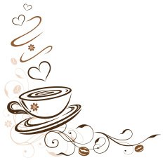 Coffee cup border