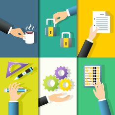 Business hands icons N8