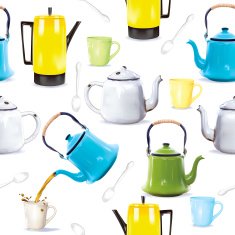 Photorealistic Coffee Pots Teapots and kettles