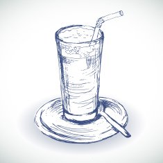 Coffee cup sketch illustration
