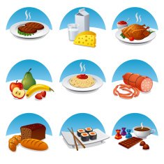 food and meal icon set N2
